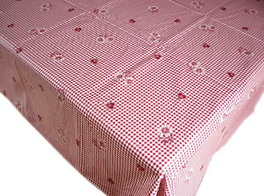 Coated tablecloth (vichy meribel)